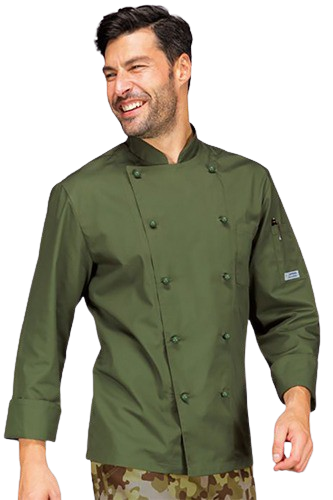 GIACCA CUOCO COLOR ISACCO: giacca da cuoco classica isacco giacca con vestibilit agrave regular...